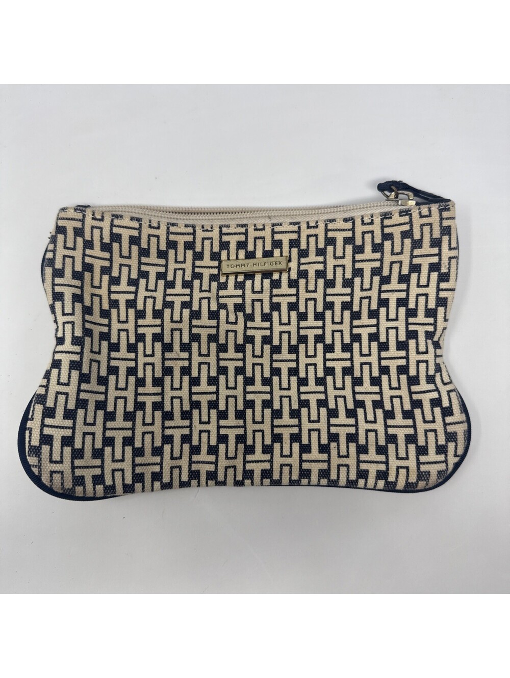 Tommy Hilfiger Navy Monogram Pouch Bag